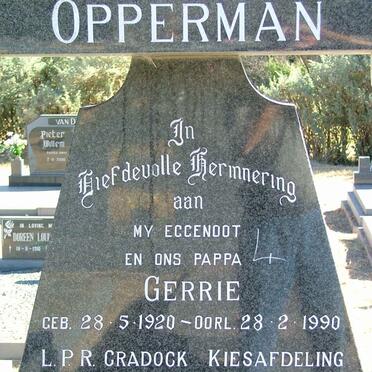 OPPERMAN Gerrie 1920-1990