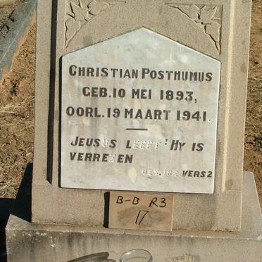 POSTHUMUS Christian 1893-1941