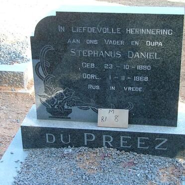 PREEZ Stephanus Daniel, du 1890-1968