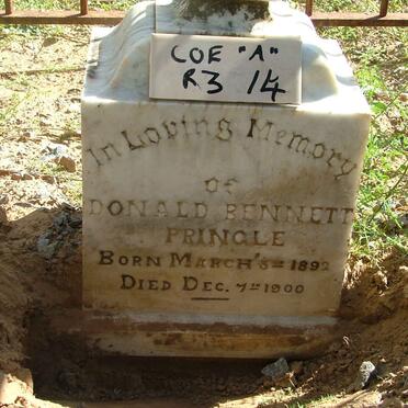 PRINGLE Donald Bennett 1892-1900