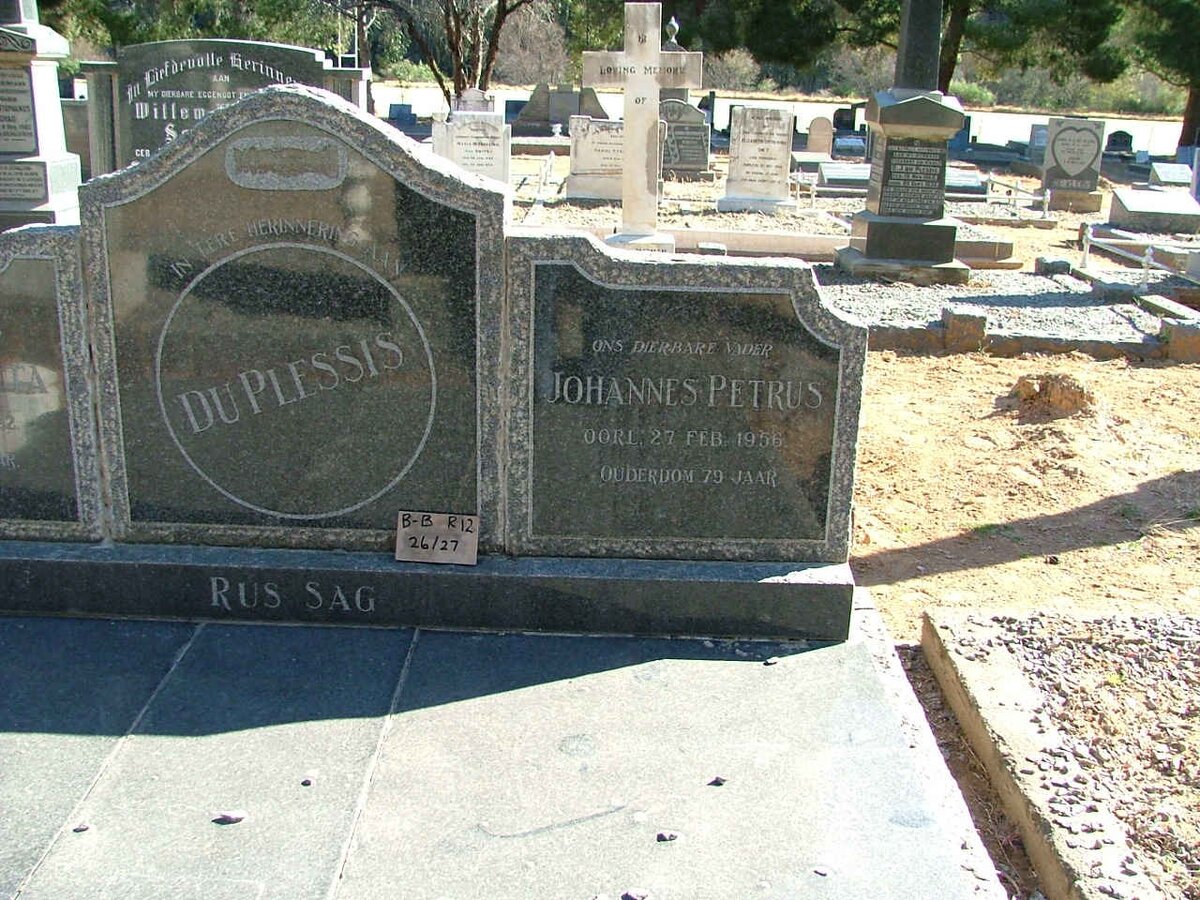 PLESSIS Johannes Petrus, du -1956