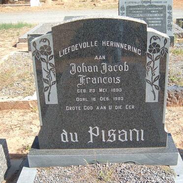 PISANI Johan Jacob Francois, du 1893-1983