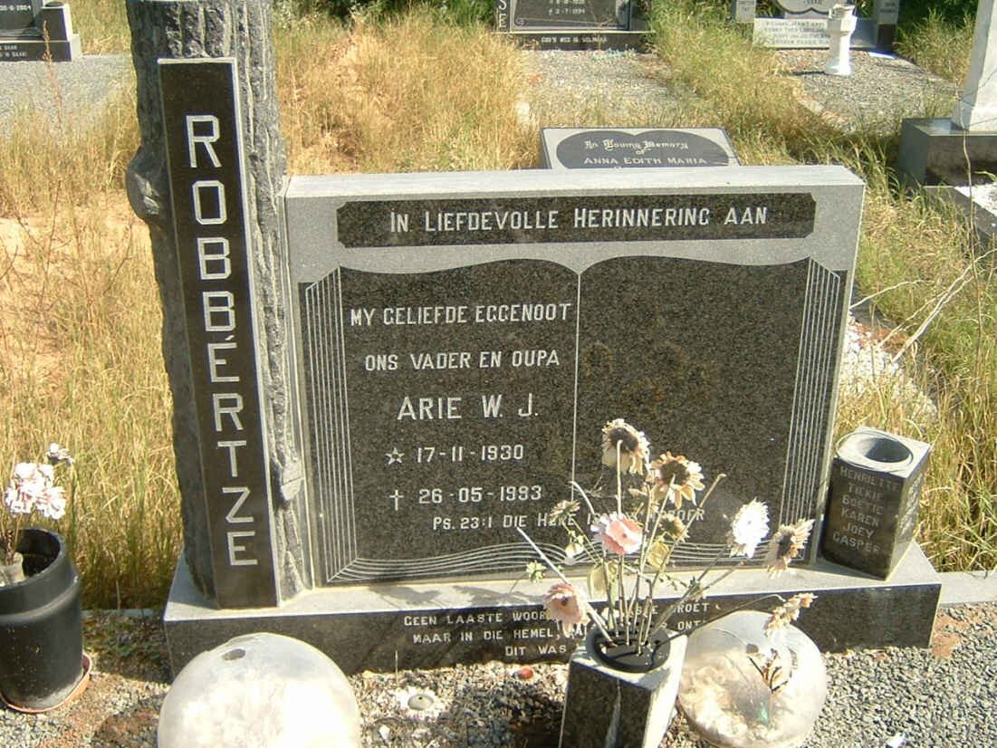 ROBBERTZE Arie W.J. 1930-1993