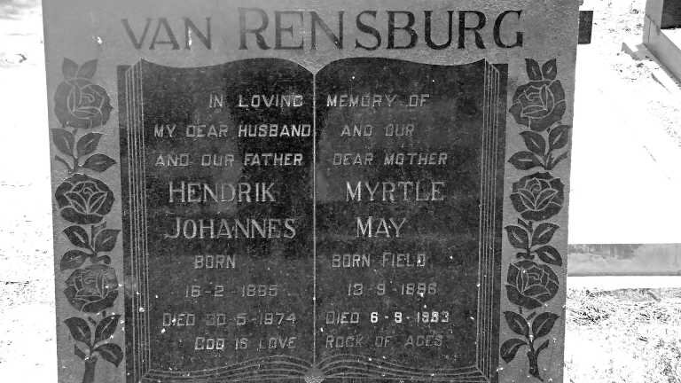 RENSBURG Hendrik Johannes, van 1895-1974 &amp; Myrtle May FIELD 1896-1983