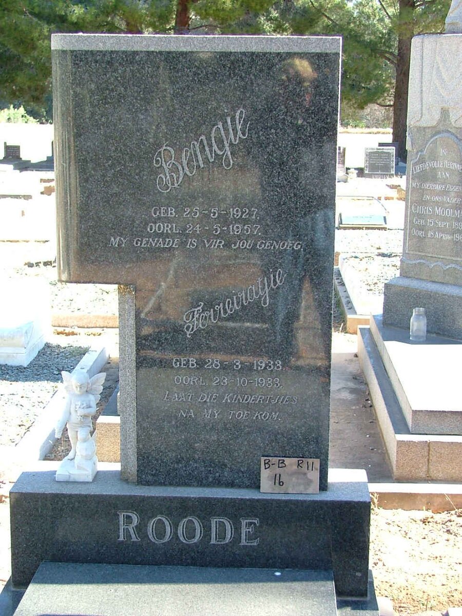 ROODE Bengie 1927-1957 :: ROODE Ferreiratjie 1933-1933