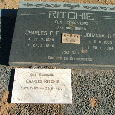 RITCHIE Charles P.F. 1898-1940 &amp; Johanna H.C. 1903-1984