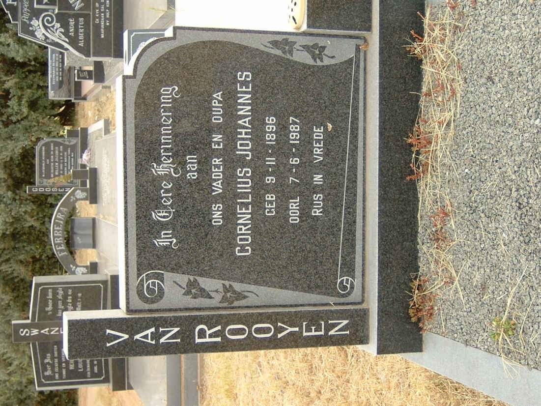 ROOYEN Cornelius Johannes, van 1896-1987
