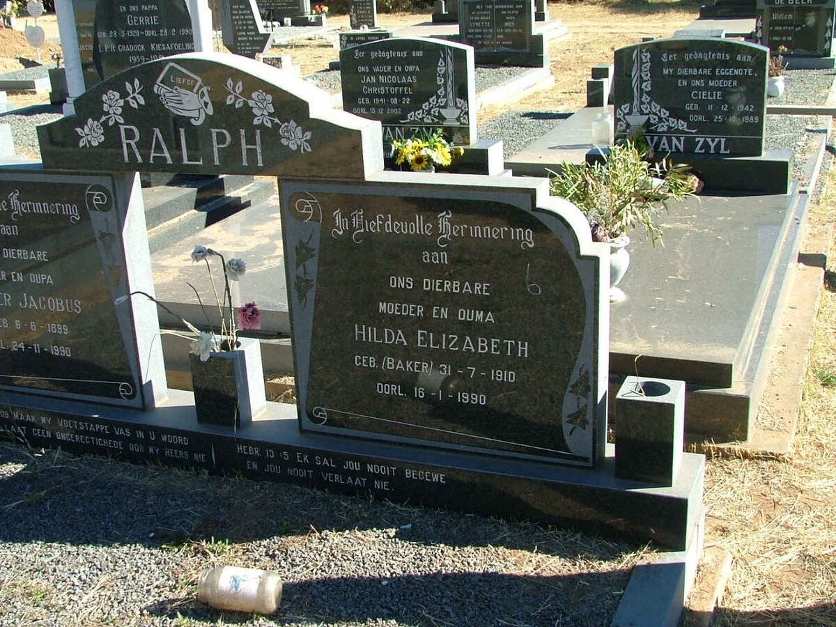 RALPH Hilda Elizabeth nee BAKER 1910-1990