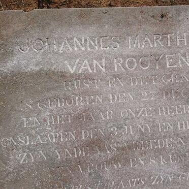 ROOYEN Johannes Marthinus, van 1826-1862 :: SMET P.W. 1851-1892