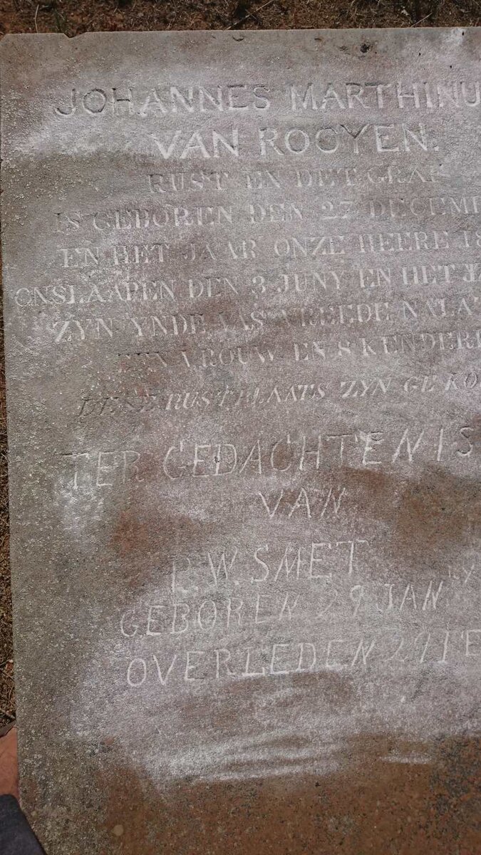 ROOYEN Johannes Marthinus, van 1826-1862 :: SMET P.W. 1851-1892