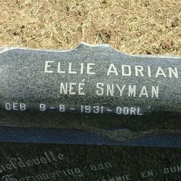 SCRIVEN Ellie Adriana nee SNYMAN 1931-