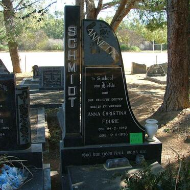 SCHMIDT Anna Christina Fourie 1953-1976