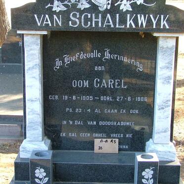 SCHALKWYK Carel, van 1905-1986