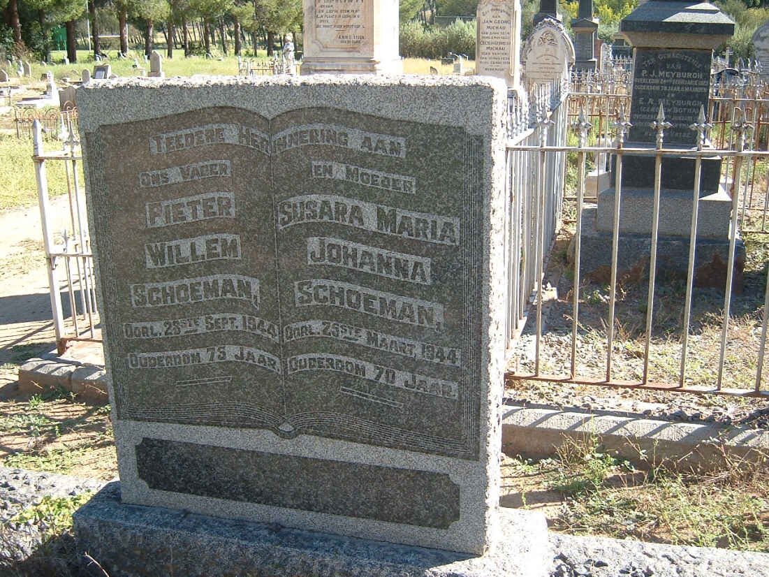 SCHOEMAN Pieter Willem -1944 &amp; Susara Maria Johanna -1944