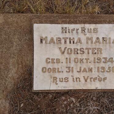 VORSTER Martha Maria 1934-1936