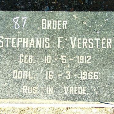 VERSTER Stephanis F. 1912-1966