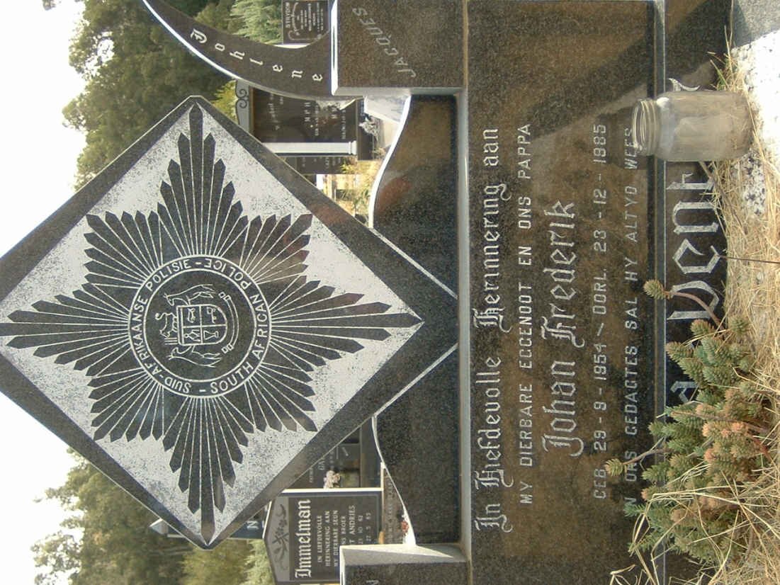 VENTER Johan Frederik, d? 1954-1985