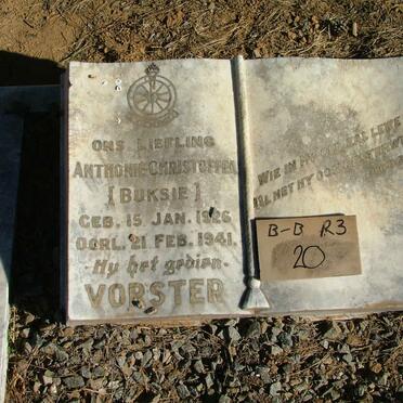 VORSTER Anthonie Christoffel 1926-1941