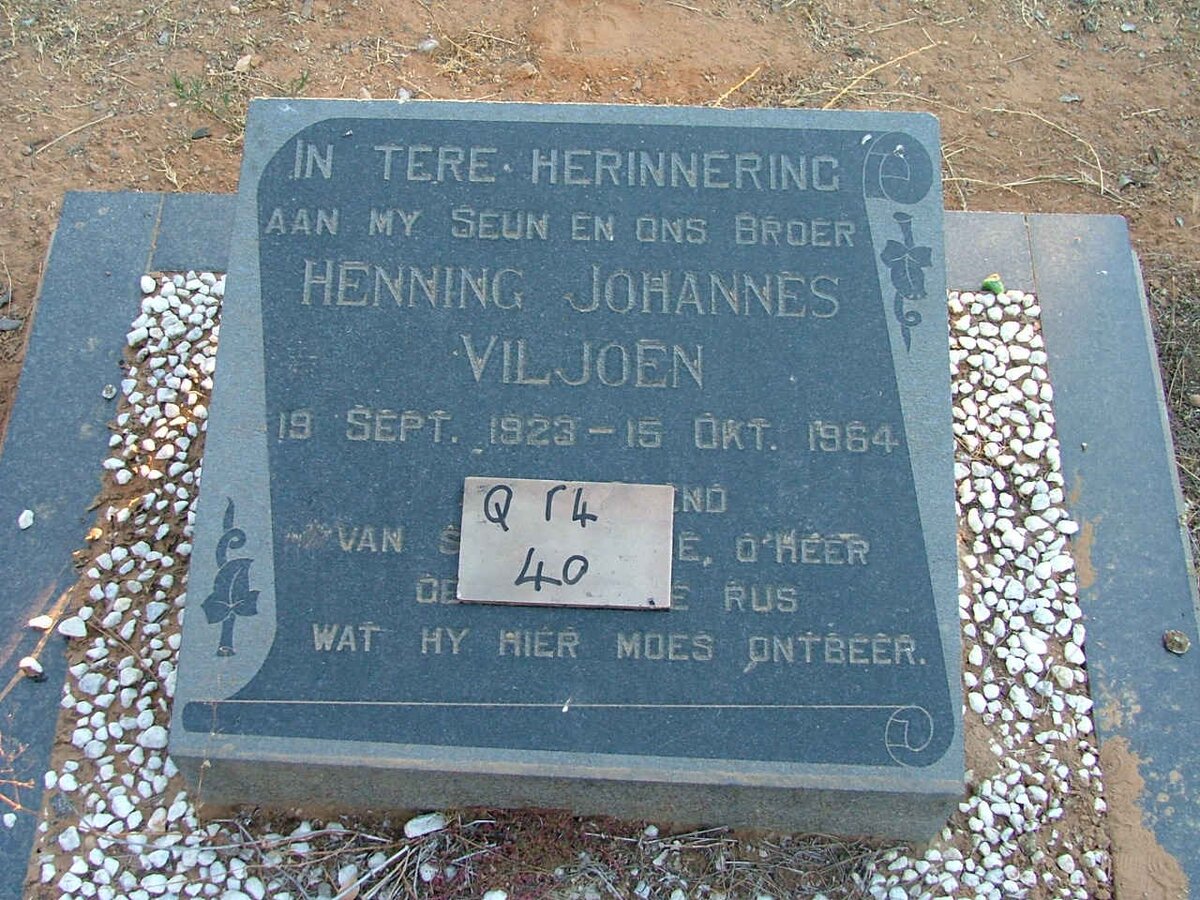 VILJOEN Henning Johannes 1923-1964