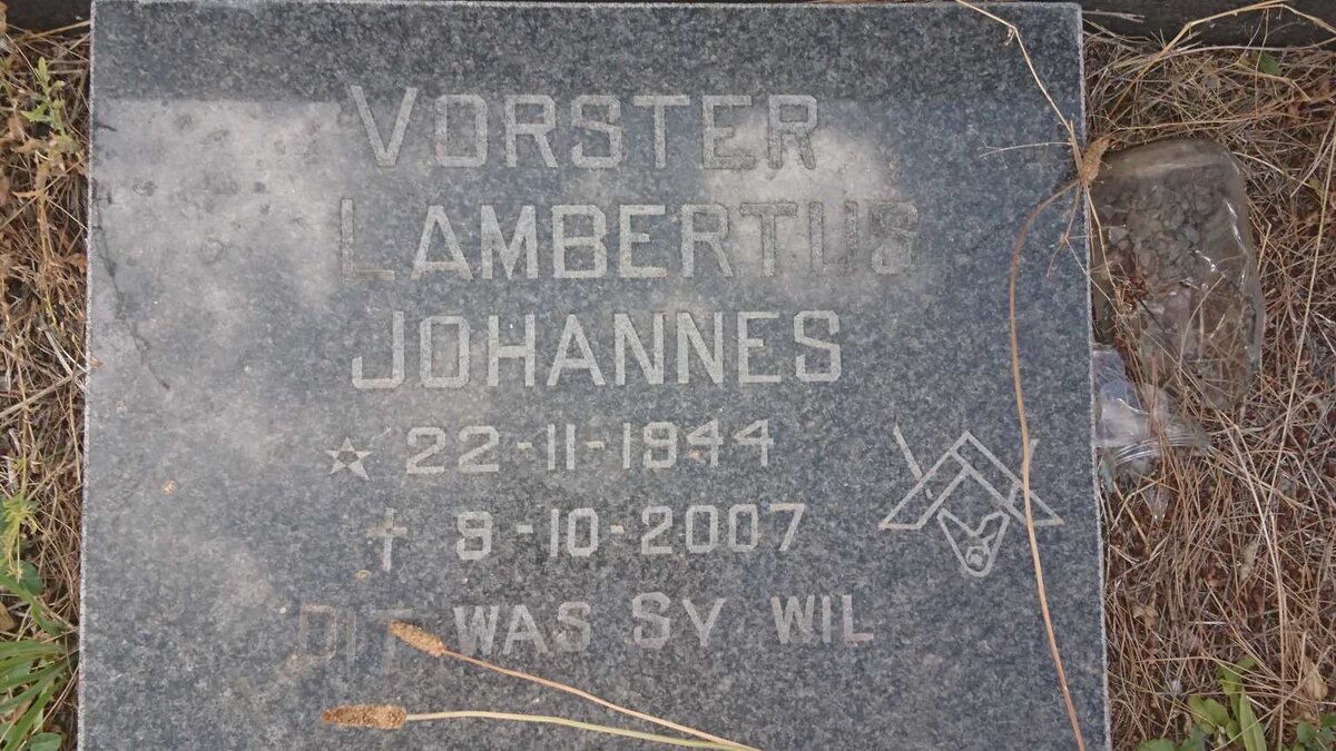 VORSTER Lambertus Johannes 1944-2007