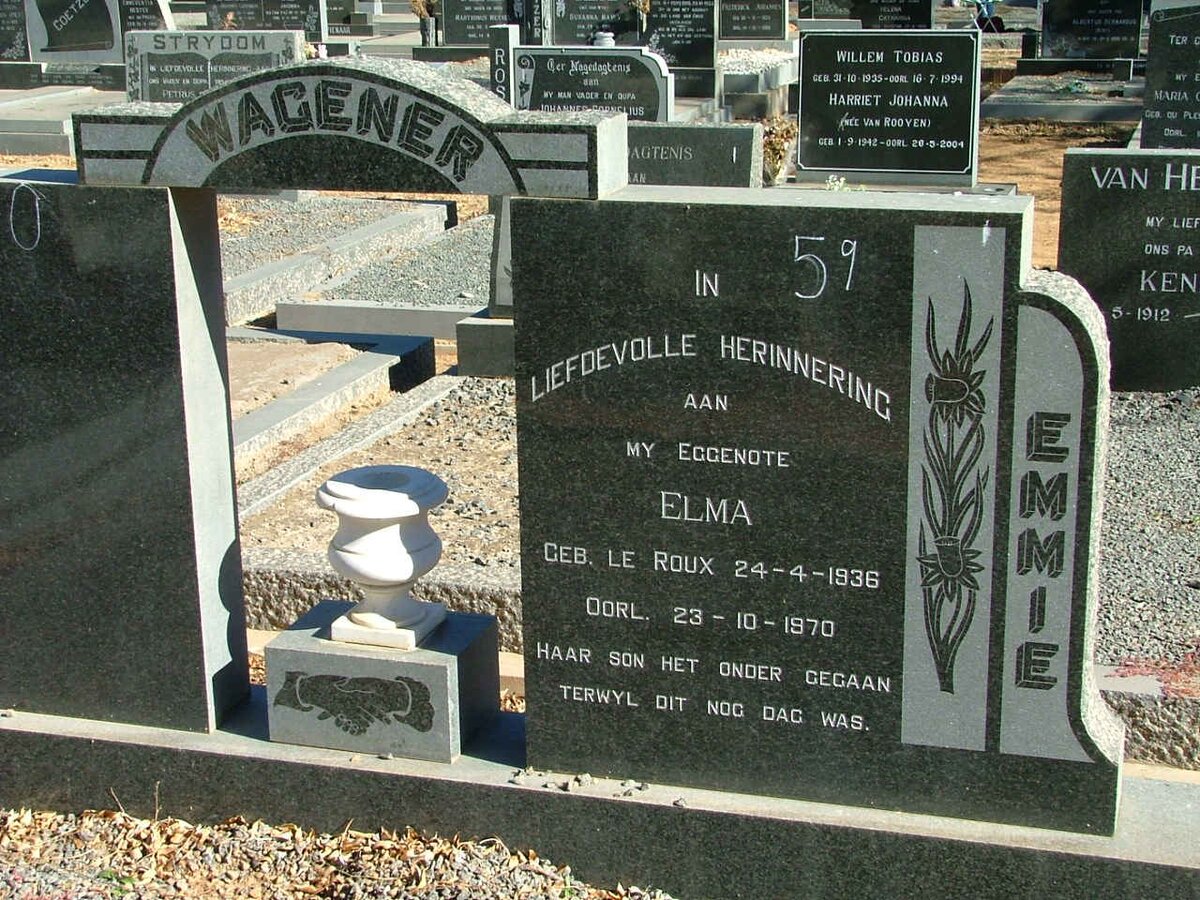 WAGENER Elma nee LE ROUX 1936-1970