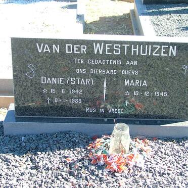 WESTHUIZEN Danie, van der 1942-1989 &amp; Maria 1945-