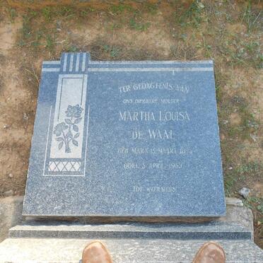 WAAL Martha Louisa, de 1895-1953