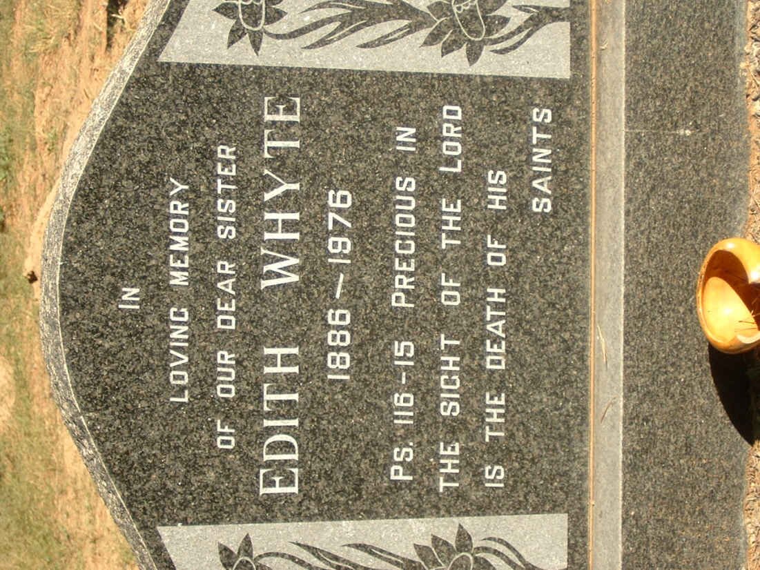 WHYTE Edith 1886-1976