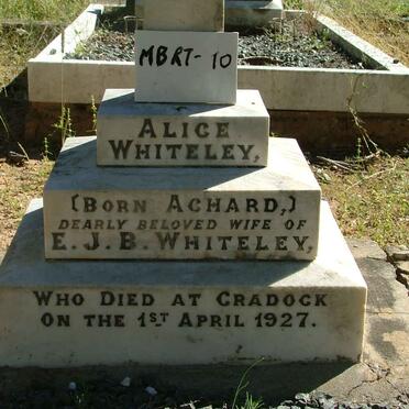 WHITELEY Alice nee ACHARD -1927