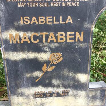 MACTABEN Isabella 1924-1987