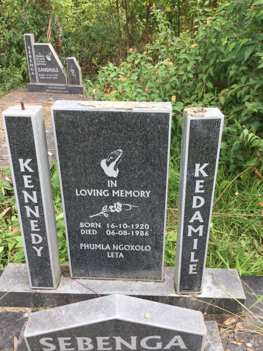 SEBENGA Kennedy Kedamile 1920-1986