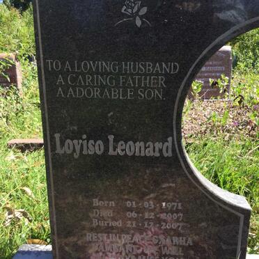 DYANTYI Loyiso Leonard 1971-2007