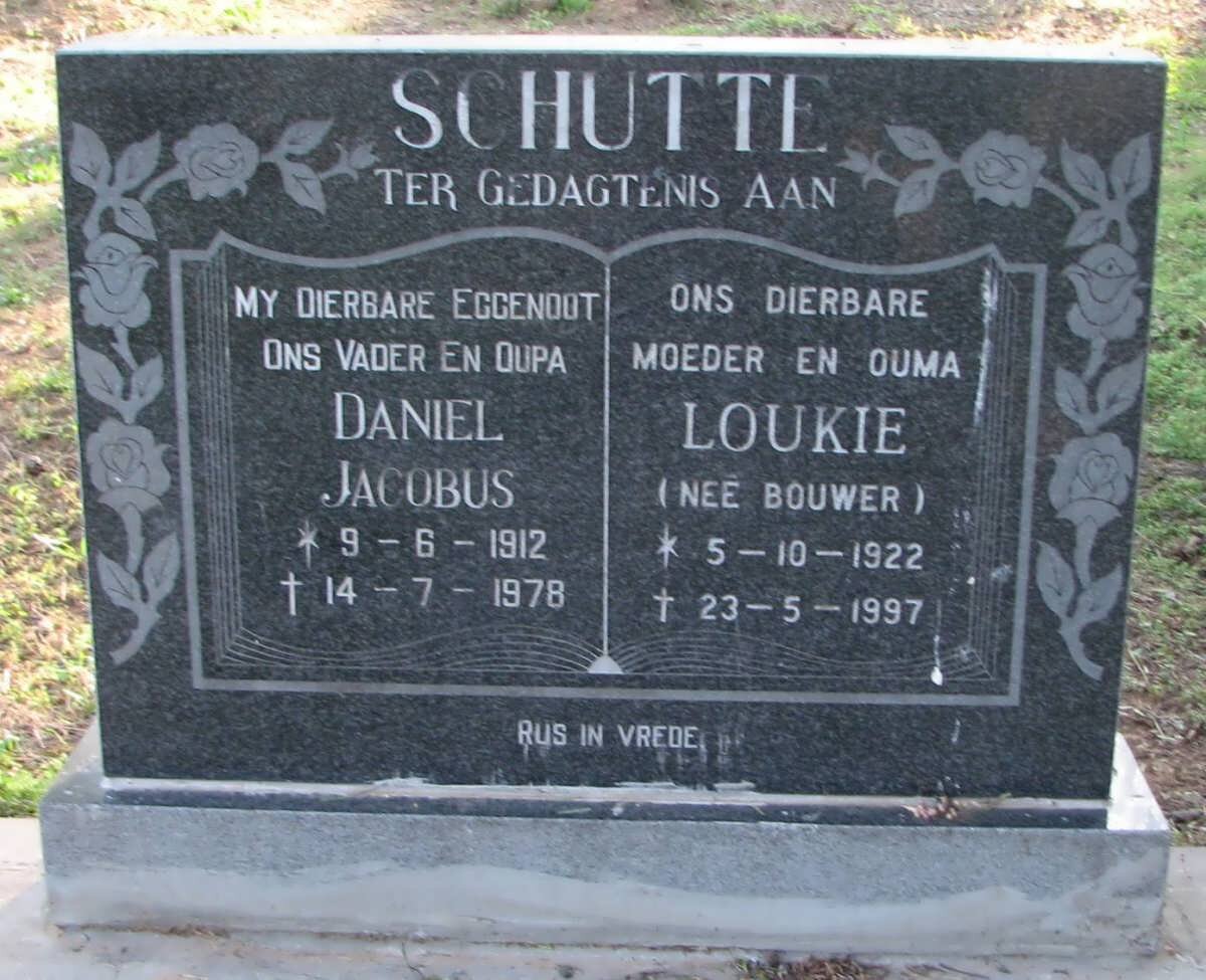 SCHUTTE Daniel Jacobus 1912-1978 &amp; Loukie BOUWER 1922-1997