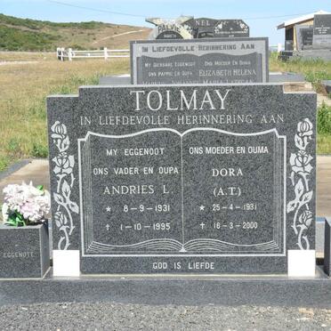 TOLMAY Andries L. 1931-1995 &amp; A.T. 1931-2000