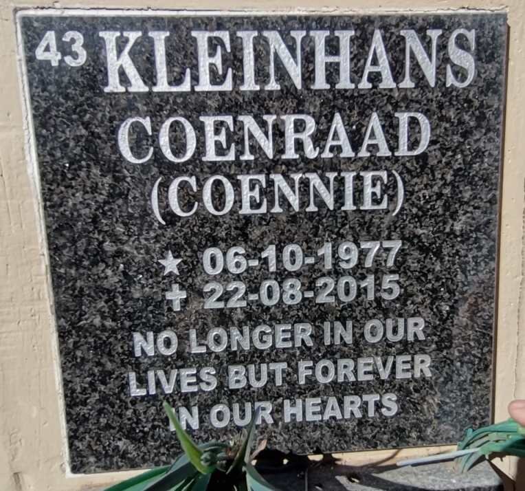 KLEINHANS Coenraad 1977-2015