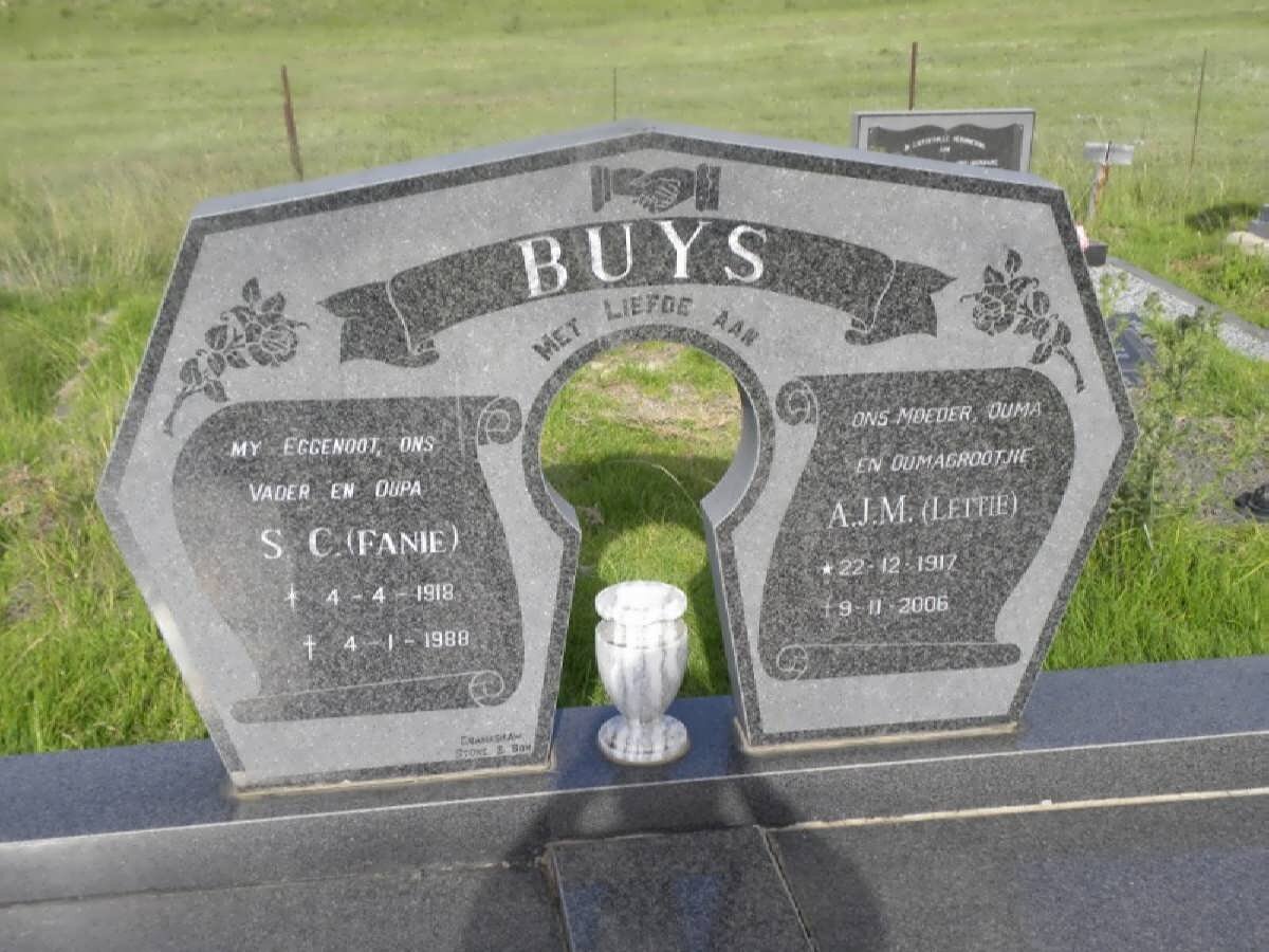 BUYS S.C. 1918-1988 &amp; A.J.M. 1917-2006