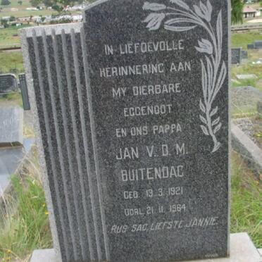 BUITENDAG Jan V.D.M. 1921-1964