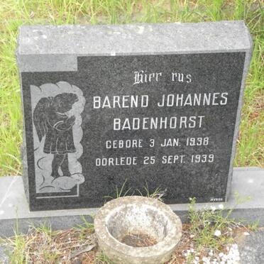 BADENHORST Barend Johannes 1938-1939