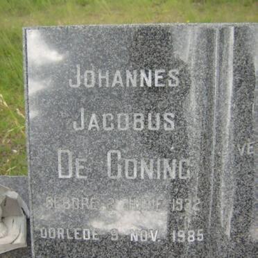 CONING Johannes Jacobus, de 1932-1985