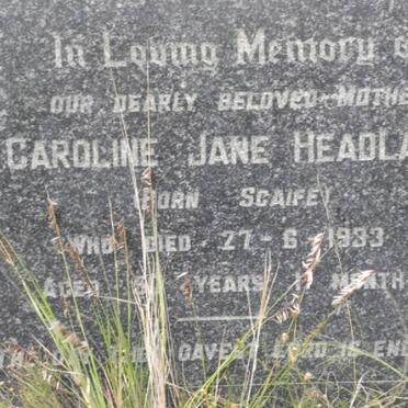 HEADLAND Caroline Jane nee SCAIFE -1933