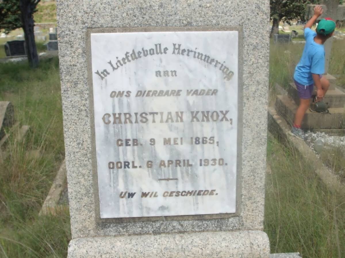 KNOX Christian 1865-1930