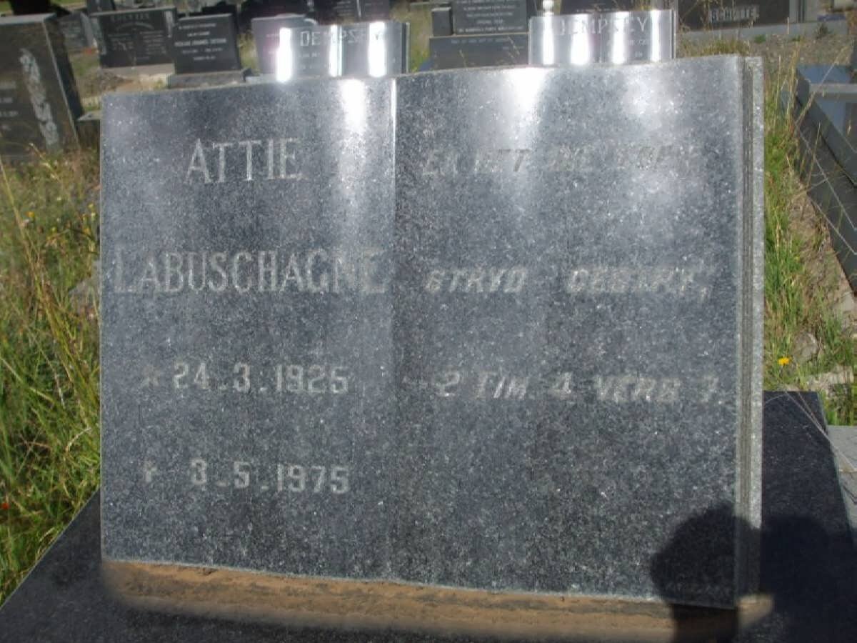 LABUSCHAGNE Attie 1925-1975