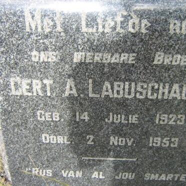 LABUSCHAGNE Gert  A. 1923-1953