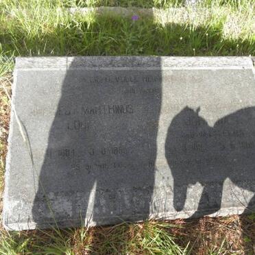 LABUSCHAGNE Johannes Marthinus Louis 1884-1960 &amp; Susanna Elizabeth Johanna VAN PLETZEN 1892-