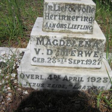 MERWE Magdelena, v.d. 1927-1928