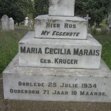 MARAIS Maria Cecilia nee KRUGER -1934