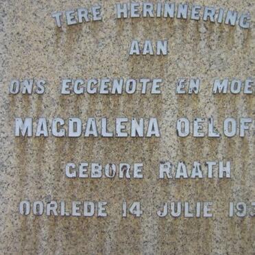 OELOFSE Magdalena nee RAATH -1934
