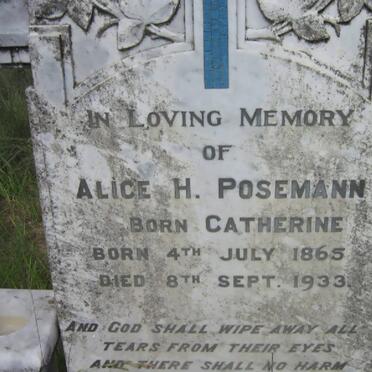 POSEMANN Alice H. nee CATHERINE 1865-1933