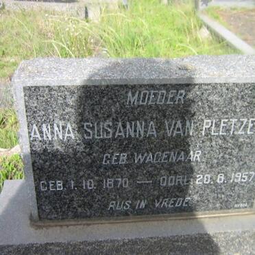 PLETZEN Anna Susanna, van nee WAGENAAR 1870-1957