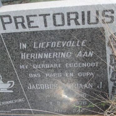 PRETORIUS Jacobus Adriaan J. 1916-1976